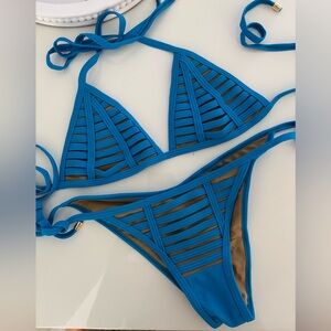 Beach Bunny Blue Strappy Bikini